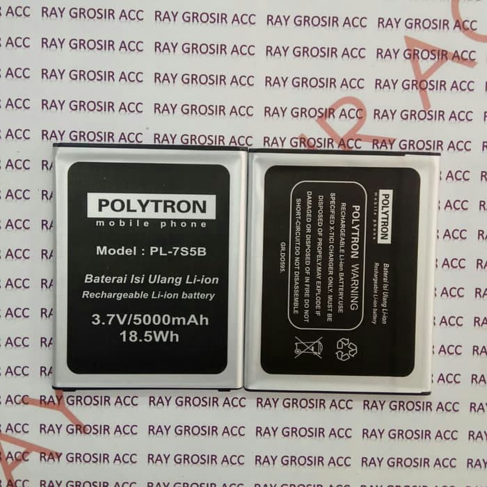 Baterai Original Double Power Polytron Rocket T1 R2501 PL-7S5B PL 7S5B