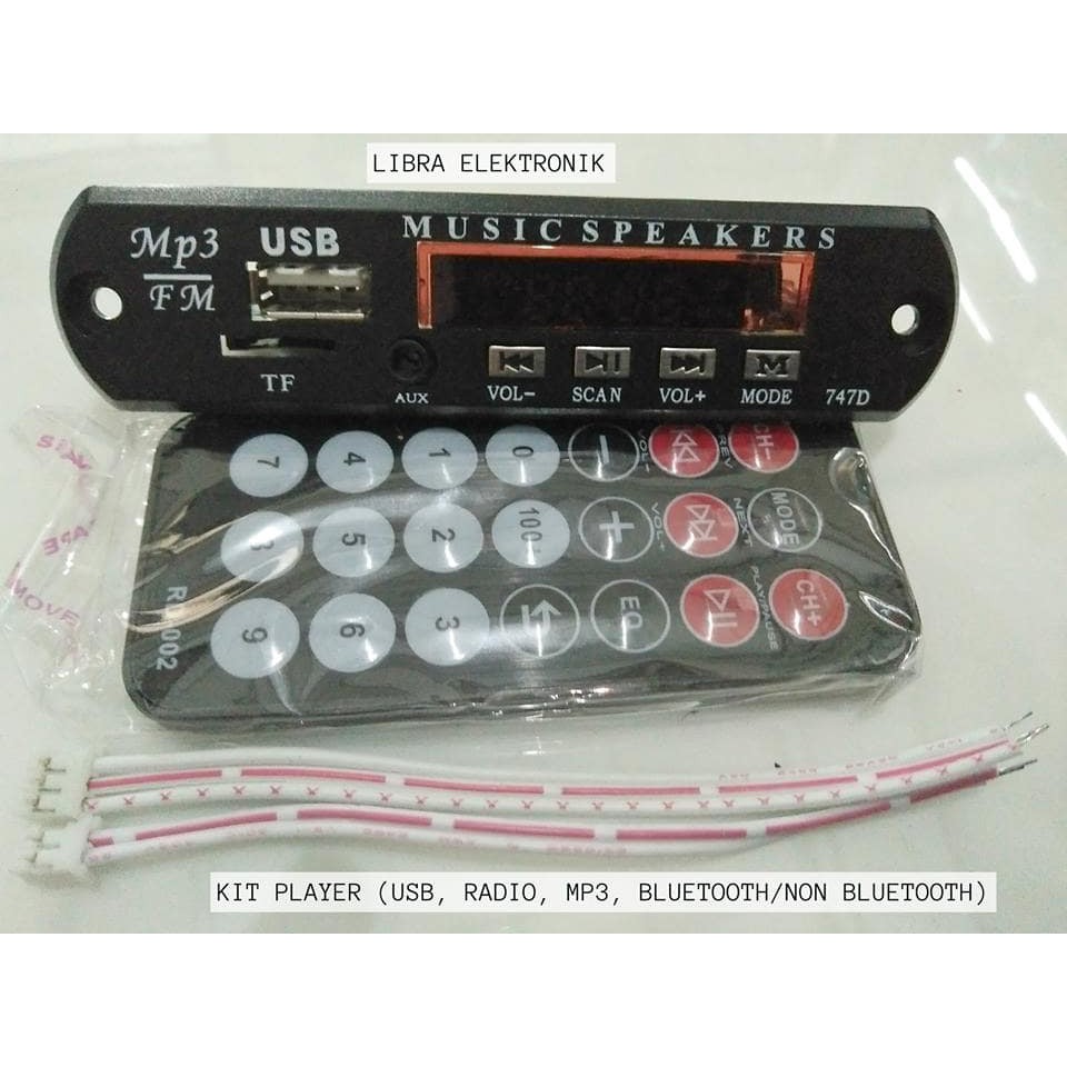 Kit USB Plus Micro SD MP3 Player Plus FM Radio Dan Remot