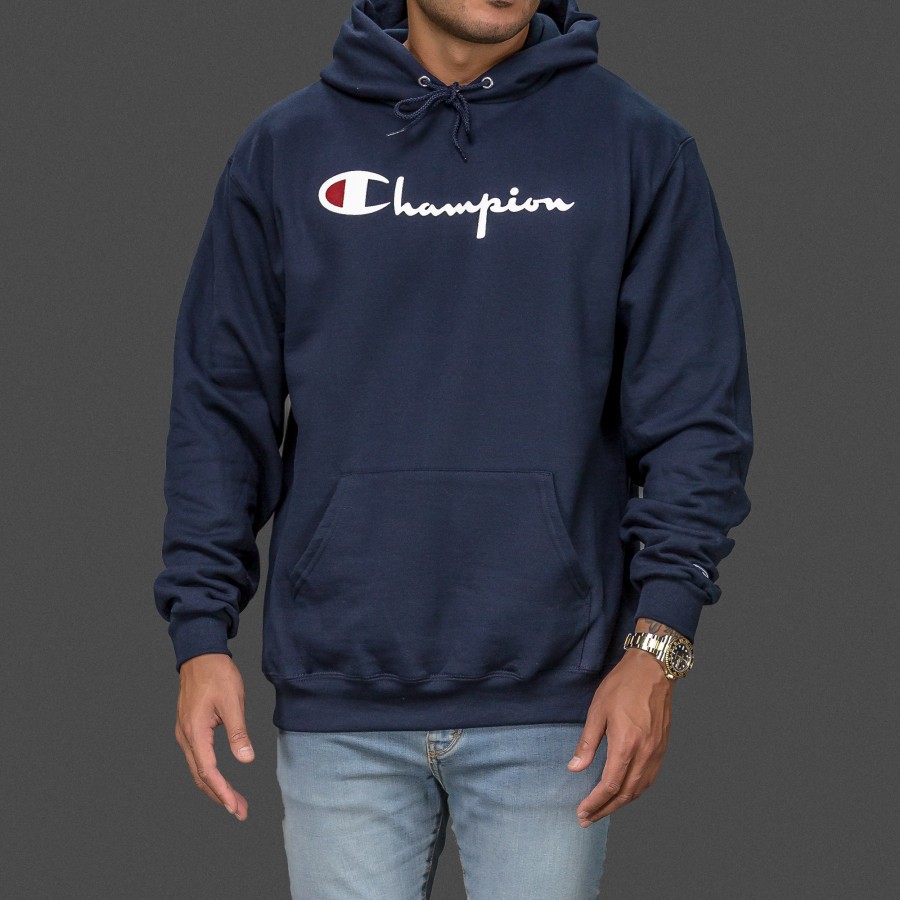 champion sweater dark blue jacket