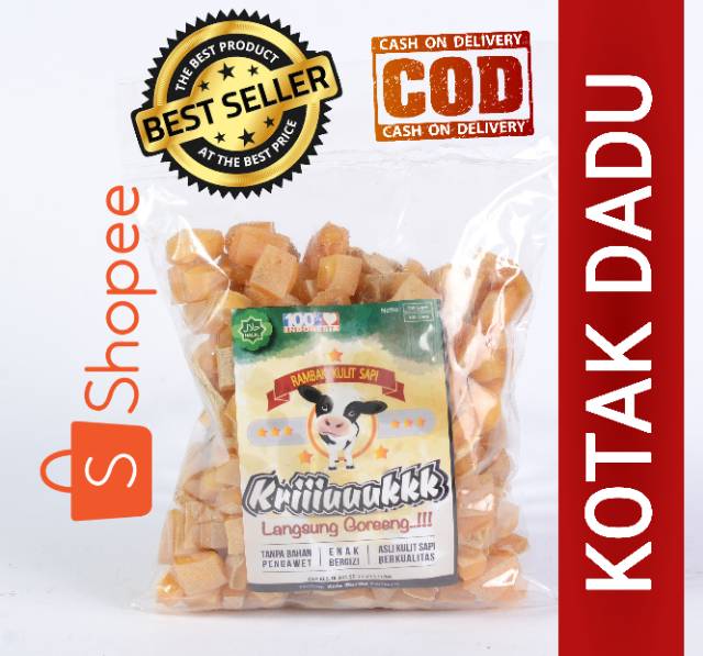 

RAMBAK KULIT SAPI KRIUK - KRUPUK KULIT SAPI MENTAH LANGSUNG GORENG - MEKAR - KOTAK DADU 1 KILO