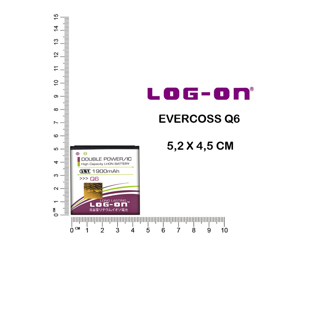 BATERAI EVERCOSS Q6 - LOG ON DOUBLE POWER BATTERY BATRE