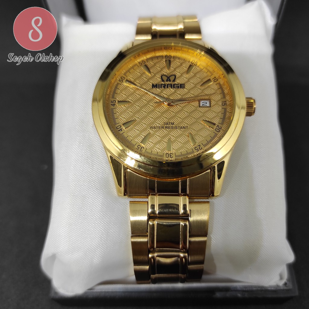 Jual Jam Tangan Pria Mirage Original Gold Shopee Indonesia