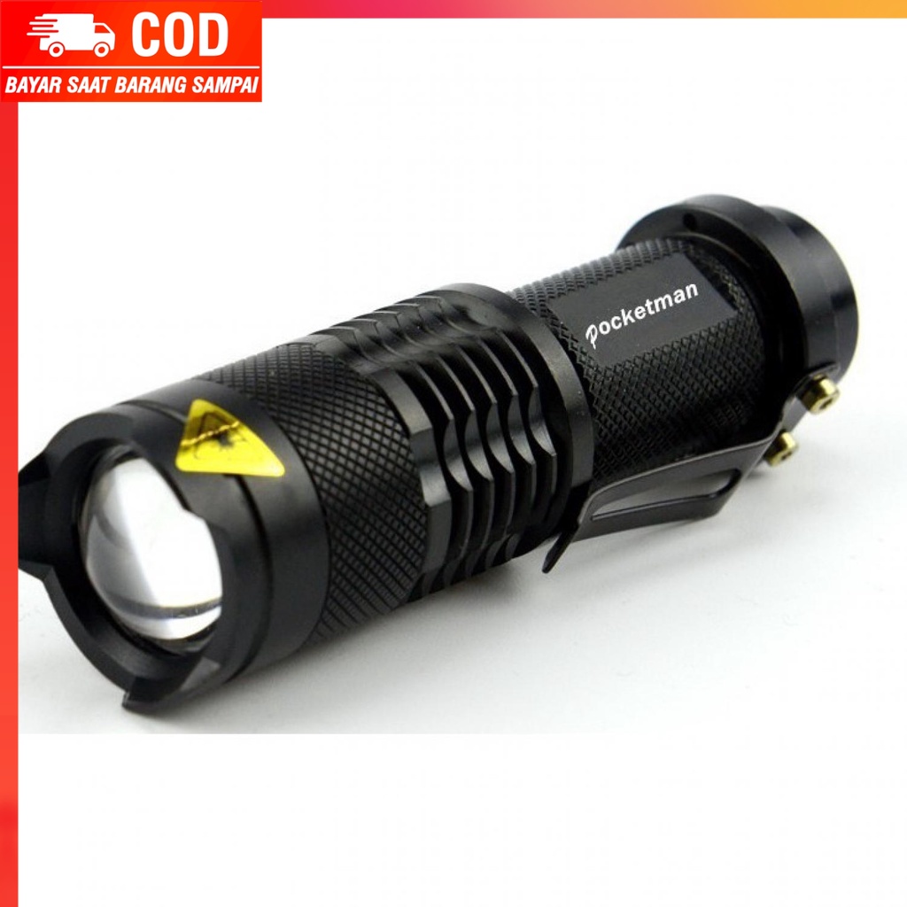 (100% BARANG ORI) TaffLED Senter LED 2000 Lumens Waterproof Pocketman P1