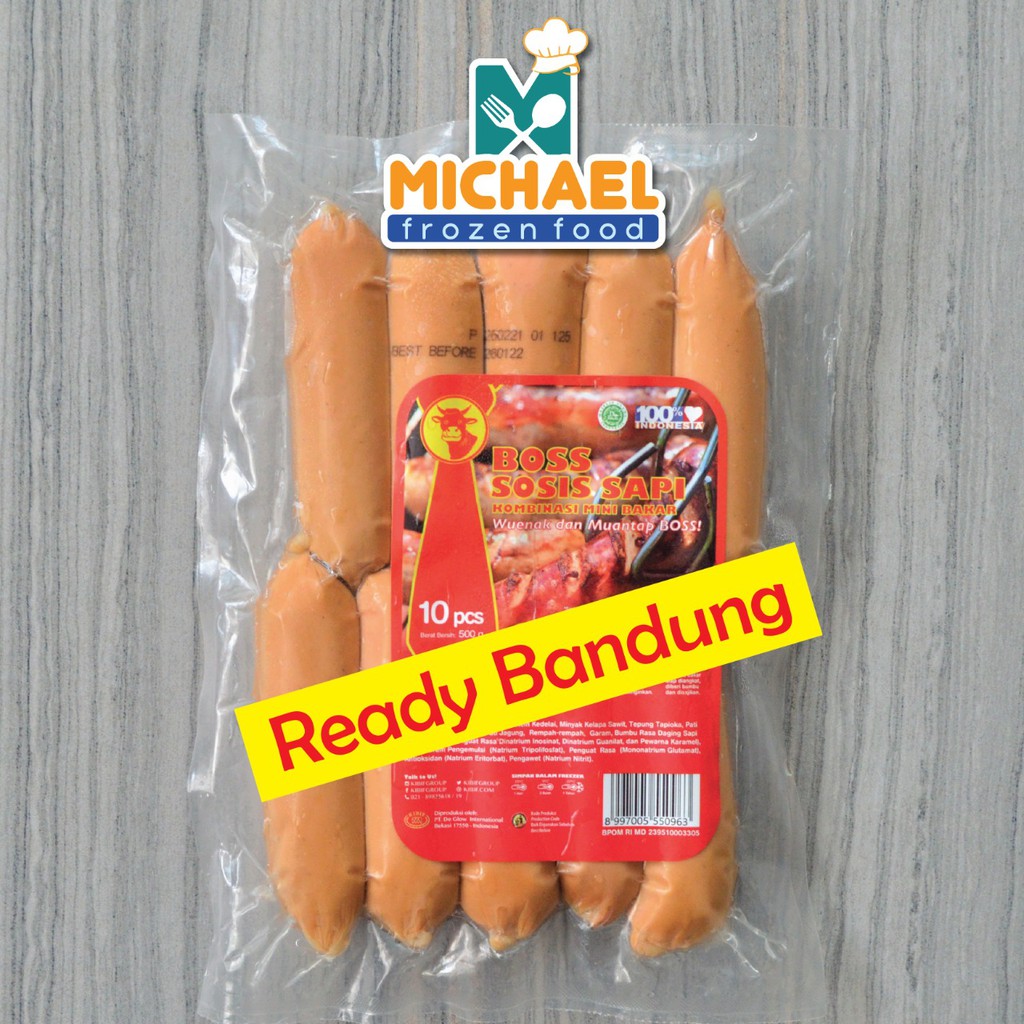 

Sosis sapi bratwurst besar boss isi 10 500 gr
