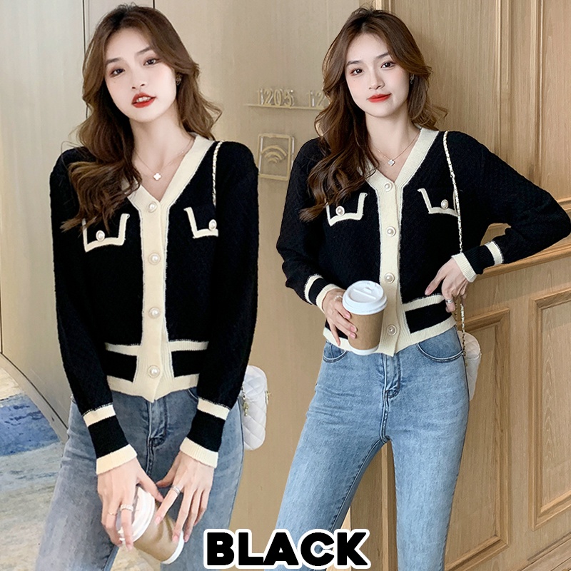 KARAKOREA 5522 Jewel Knit Premium Long Sleeve Korean Cardigan/Kardigan Rajut