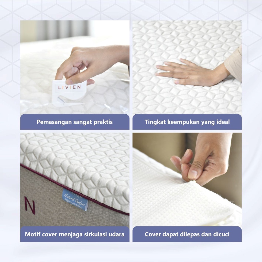 Kasur Busa Latex, Matras Busa Latex, Livien Sleep Premium Mattress 160x200