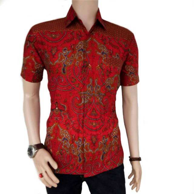 Toko Grosir Kemeja Batik Pria Modern Kualitas Original Motif Naga Merah Sragam M L Xl 05LjqLSMwEn35