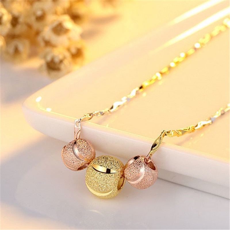 [Ready Stock]Fashion Vintage Silver Plated Color Ball Pendant Necklace