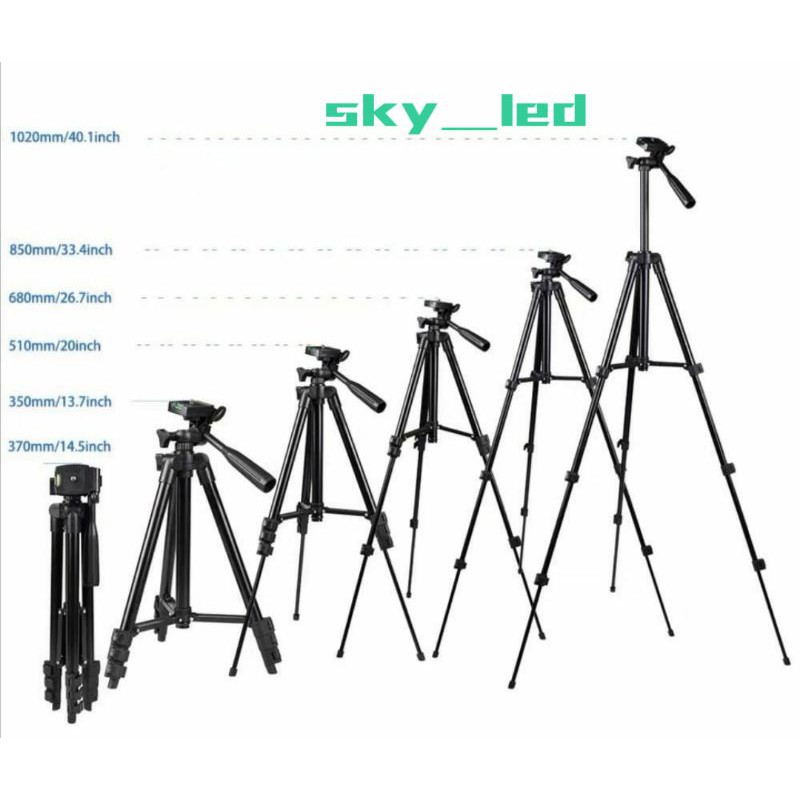 Tripod Bluetooth 3110  /  3120 / DK3888 Kaki 1 Meter + Remote Bluetooth