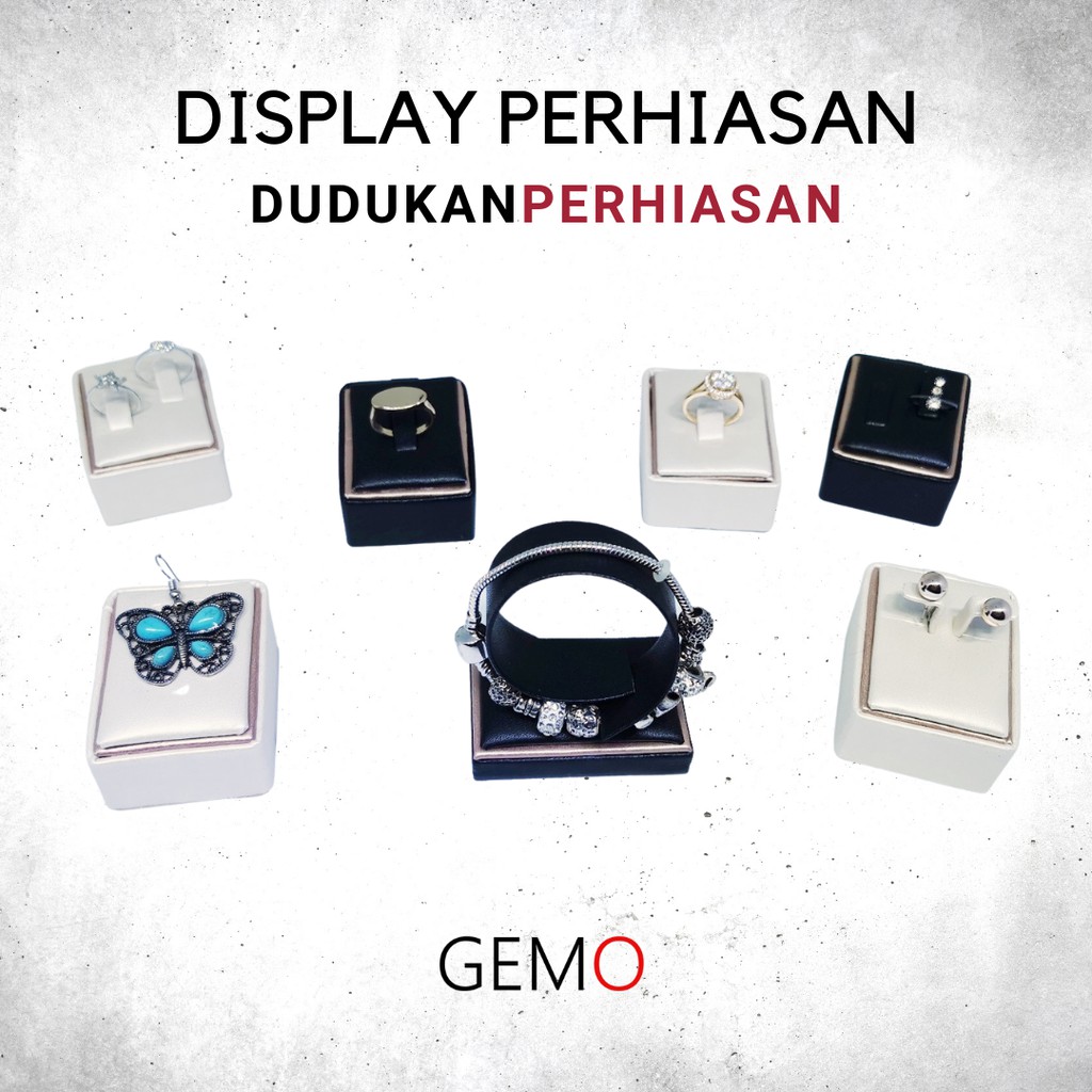 Dudukan Display Perhiasan Mewah - Cincin Kawin, Liontin, Gelang, Kalung, Anting Murah Alat Peraga Toko Emas