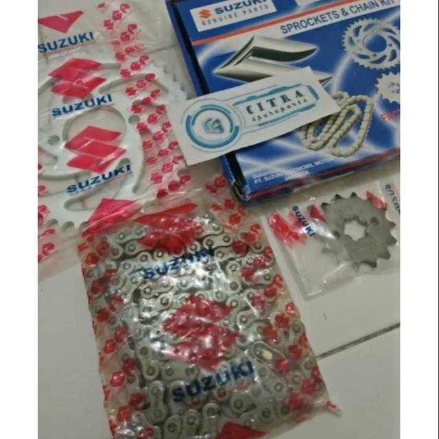 gear set satria fu 150 karbu paket rantai gir depan belakang