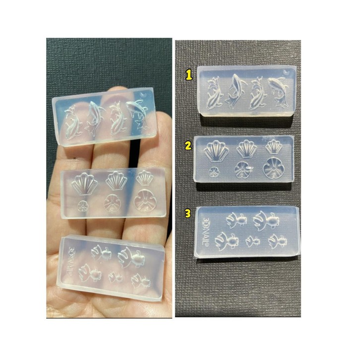 fish mold ikan mold mini mold nail art mold resin cetakan clay