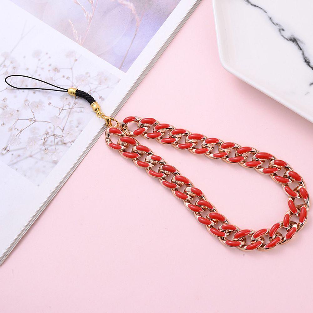 QUINTON Cincin Gesper Ponsel Lanyard Untuk Ponsel Case Hadiah Untuk Wanita Aksesoris Perhiasan Gantung Kabel Gelang Pesona Dekorasi Ponsel Lanyard