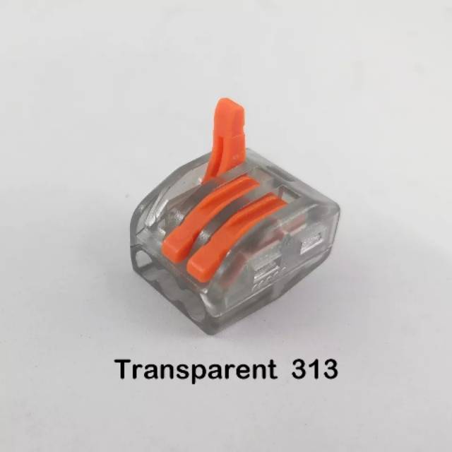 PCT 213 Wire connector 3 pin penyambung konektor kabel transparan tanpa isolasi jumper terminal