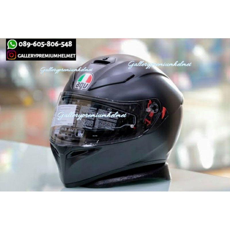 AGV K3SV SOLID BLACK DOFF
