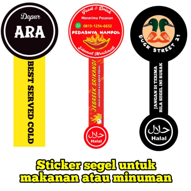 

Stiker Segel Custom cocok buat packaging dessert dan kue kering Siap Tempel Termurah Bisa COD