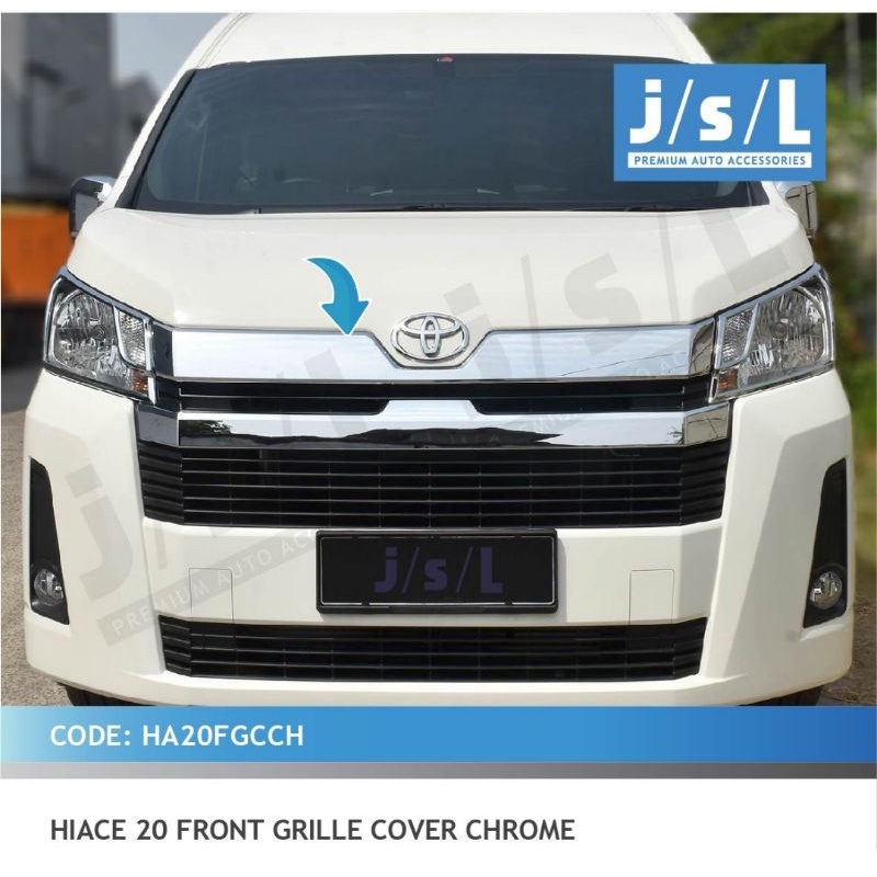 list grill depan Hiace 2020 chrome jsl front grill cover chrome