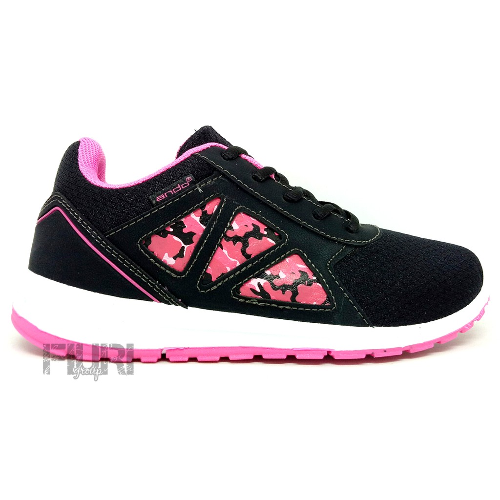 FIURI - ANDO ORIGINAL - VIRNA 37-40 HITAM PINK - SEPATU SNEAKERS SPORT KANVAS SOL KARET ANAK PEREMPUAN - SEPATU KETS TRENDY WANITA - SEPATU OLAHRAGA LARI FITNES SENAM KERJA KULIAH SEKOLAH SD SMP SMA BERTALI CEWEK MURAH PROMO DISKON BONUS KAOS KAKI