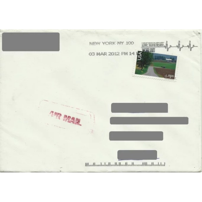 

Perangko Filateli I84 usa cover 03.03.2012 To Indonesia