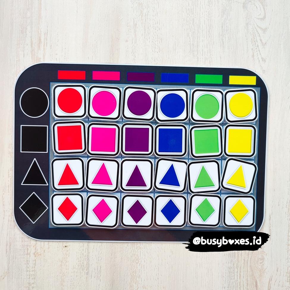 

51w* [busyboxes.id] Busy Page Worksheet colour shape / bentuk dasar