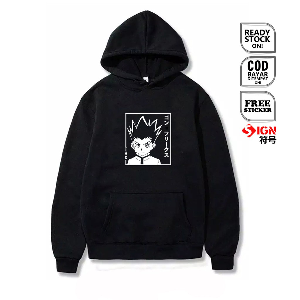 HOODIE GON FREECSS FURIKUSU HUNTER X HUNTER HXH ANIME MANGA JEPANG JEJEPANGAN JAPAN CULTURE SIGN