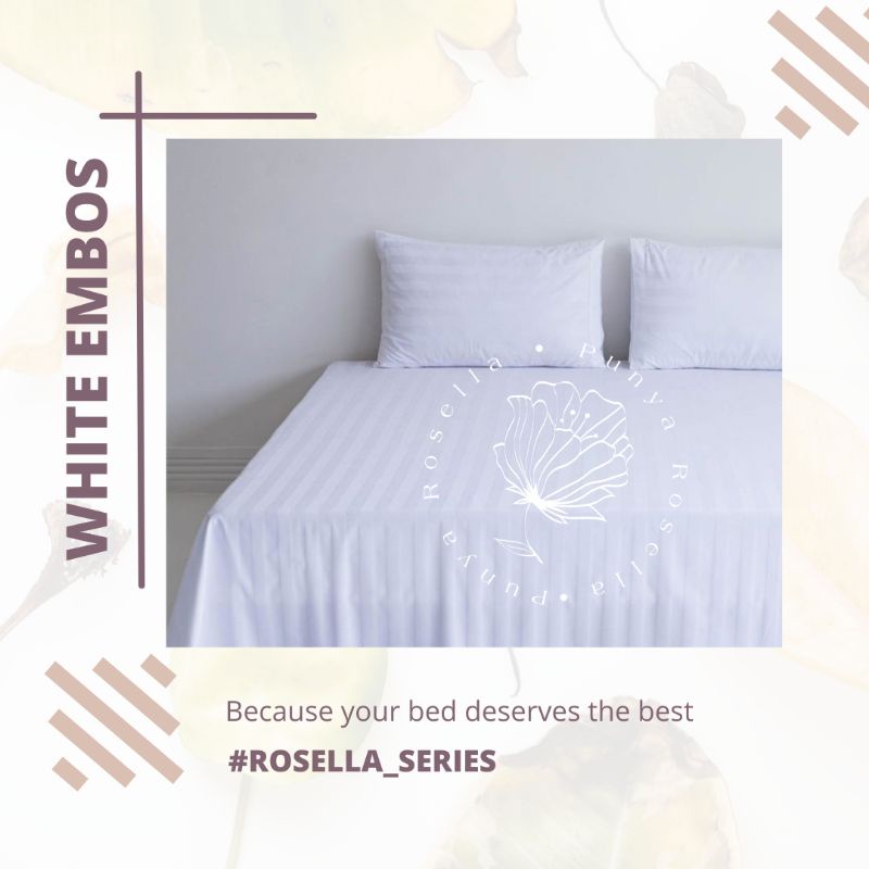 Sprei Seprai Polos Embos Putih | Sprei Hotel Homestay Villa Sprei