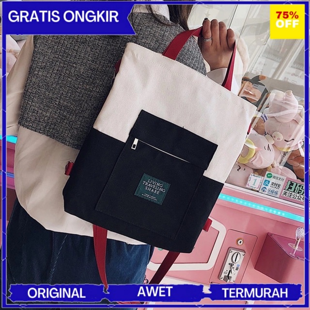 (BAYAR DITEMPAT) TERBARU DAN TERLARIS KISS - Tote Bag Wanita Tas Ransel Tas selempang