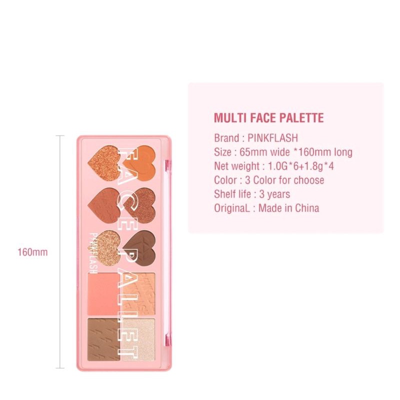 [BPOM] PINKFLASH OhMyLove Multiple Face Palette Eye shadow Blush Highlighter Contour