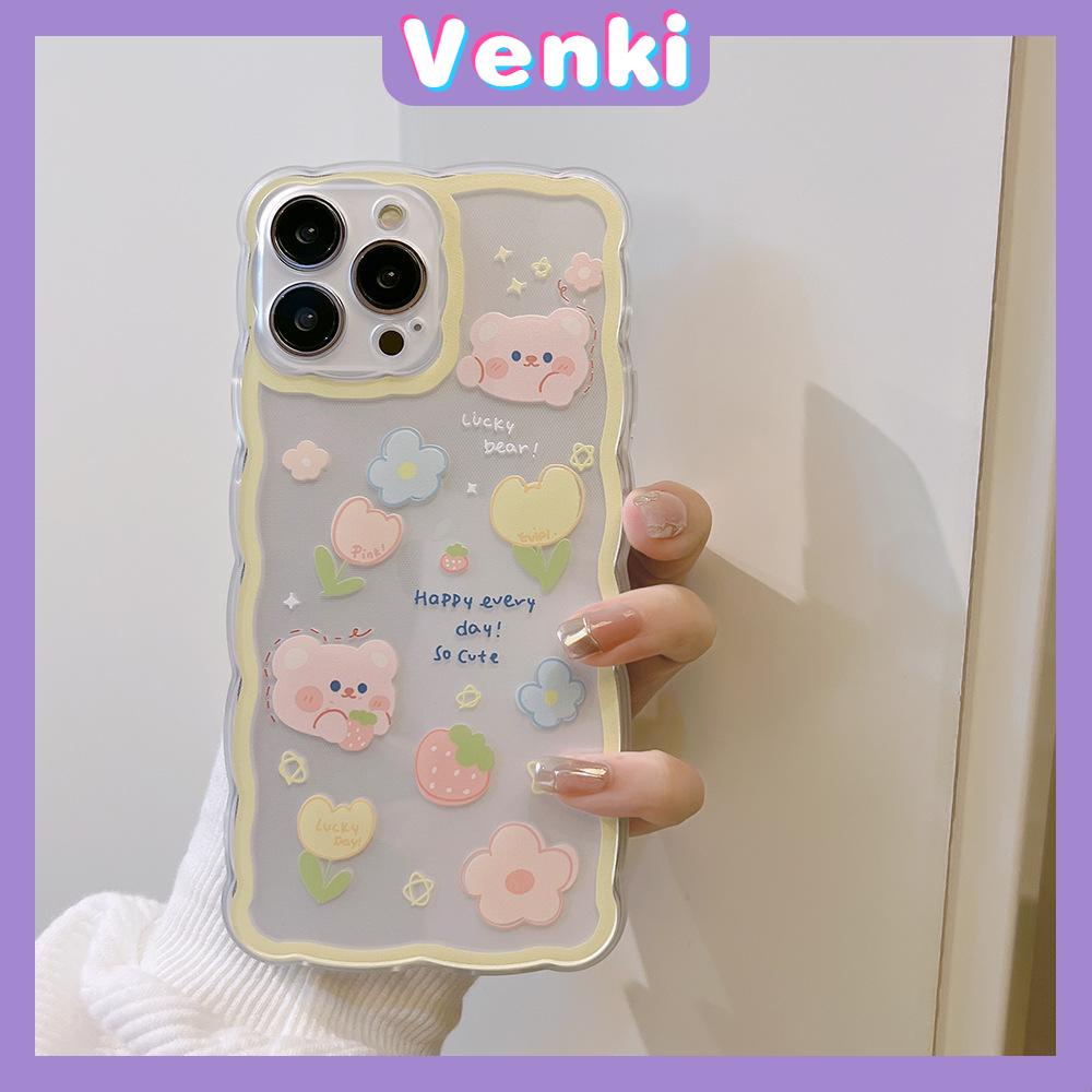 iPhone Case Silicone Soft Case Clear Case Airbag Shockproof Camera Cover Protection Cute Yellow Bear Compatible For iPhone 11 iPhone 13 Pro Max iPhone 12 Pro Max iPhone 7 Plus