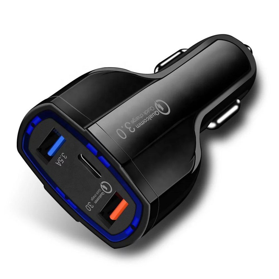 cas mobil type c 2 port USB 7A car charger suport fast charging Qualcomm quick charge 3.0 output 12volt