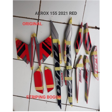 Sticker Motor Yamaha Aerox 155 2021 Merah
