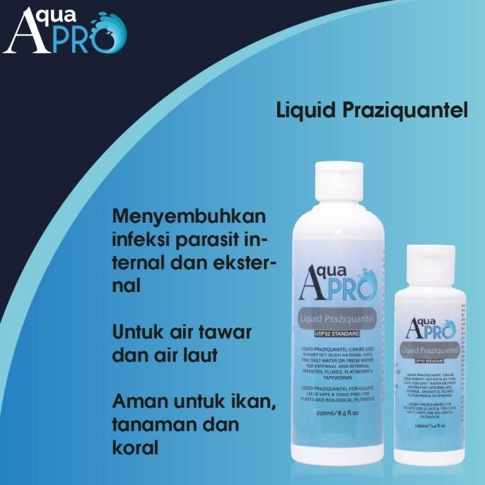 FOR SALE AquaPro Liquid Praziquantel USP32 100ml Obat Ikan Anjing Kucing Asli