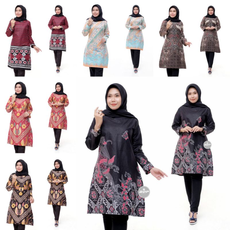 M-L-XL-XXL-XXXL Batik Tunik wanita Terbaru | Tunik Batik Jumbo | Tunik Batik Pekalongan