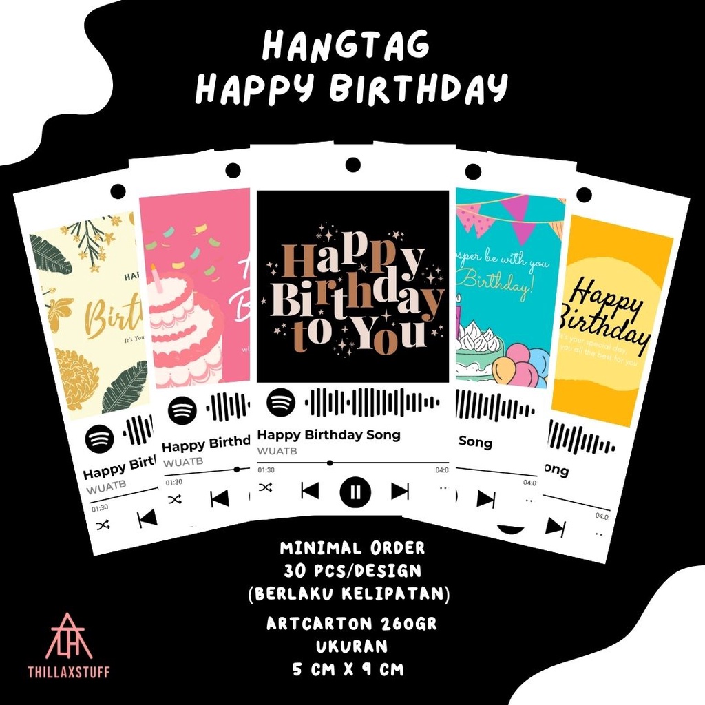 [KELIPATAN 30] HANGTAG HAPPY BIRTHDAY | HANGTAG ULANG TAHUN | HADIAH ULANG TAHUN | BIRTHDAY GIFT | GANTUNGAN ULANG TAHUN HAPPY BIRTHDAY