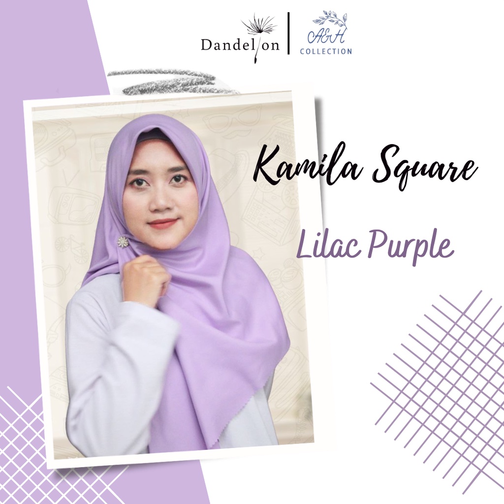 Hijab Voal Kamila Square "Lilac Purple" - by A&H Collection