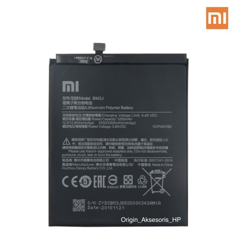 BM3J Baterai Xiaomi Mi 8 Lite / Mi 8X Original 100% dc 88