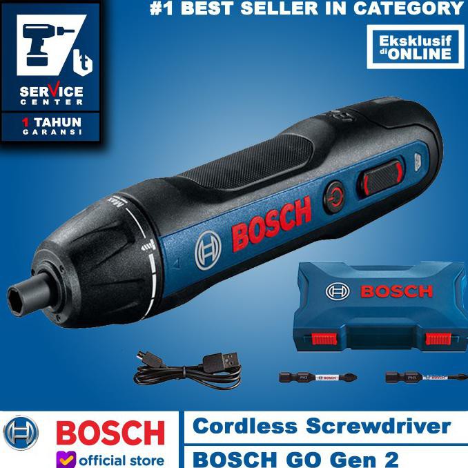 -READY- BOSCH GO GEN 2 OBENG BATERAI CORDLESS SCREWDRIVER 3.6 VOLT GEN2 USB - BOSCH GO GEN 2