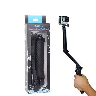 MONOPOD L STAND L MINI TRIPOD [3-WAY] UNTUK CAMERA ACTION