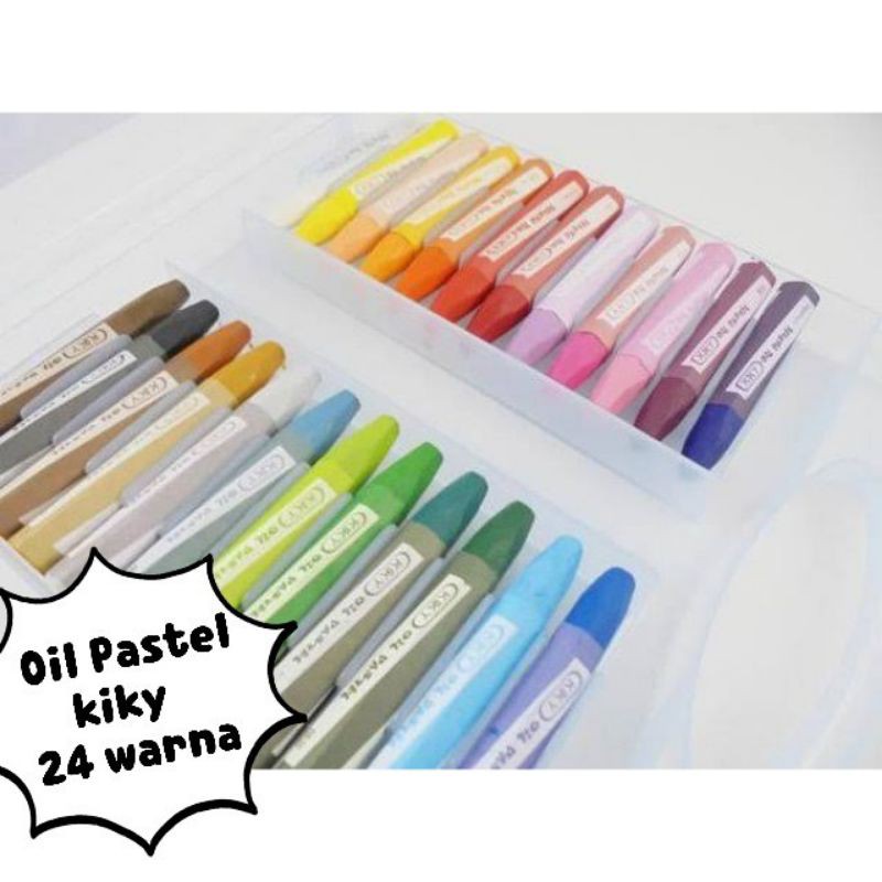 crayon 24 warna kiky krayon oil pastel kiky oil pastelz 24 colours