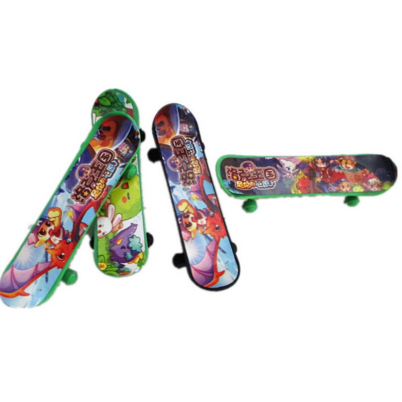 &lt; E2id &amp; &gt; 1pc Mainan Skateboard Jari Mini 3.7 &quot;Untuk Anak Laki-Laki / Perempuan