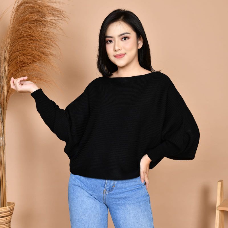 batwing rajut jumbo/baju wanita premium/rajut tebal