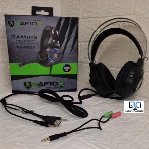 Headset Gaming Mobile RG-H602 RAPTOR Free Splitter Garansi 1 Tahun