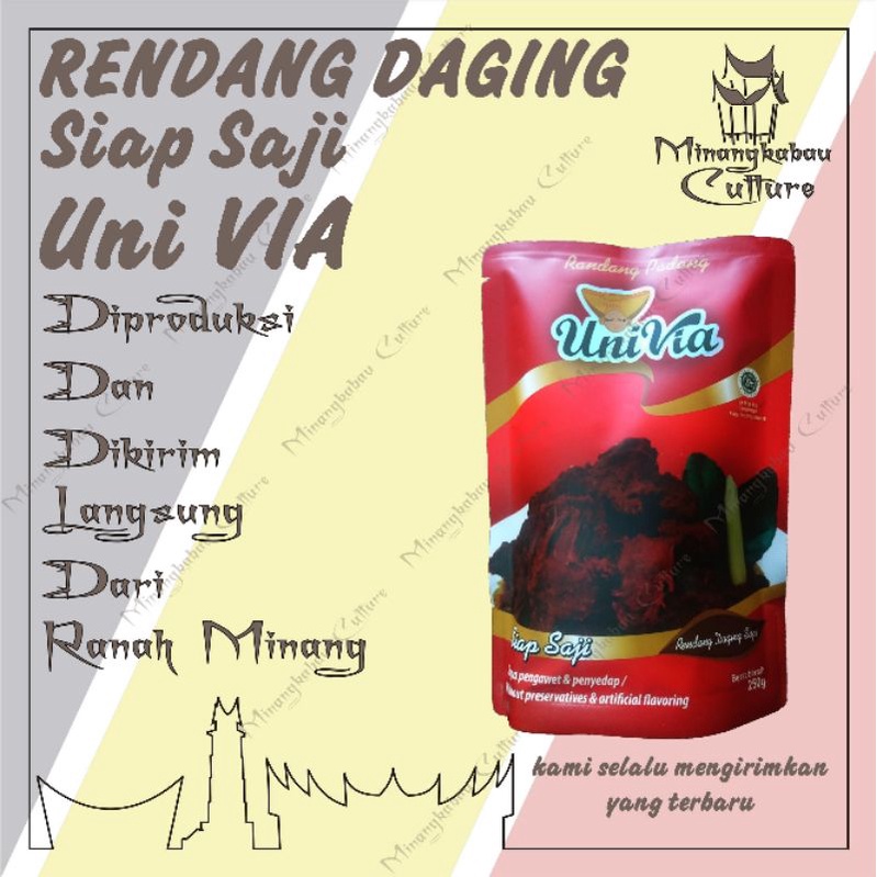 

Rendang daging Uni Via kemasan 250 gram