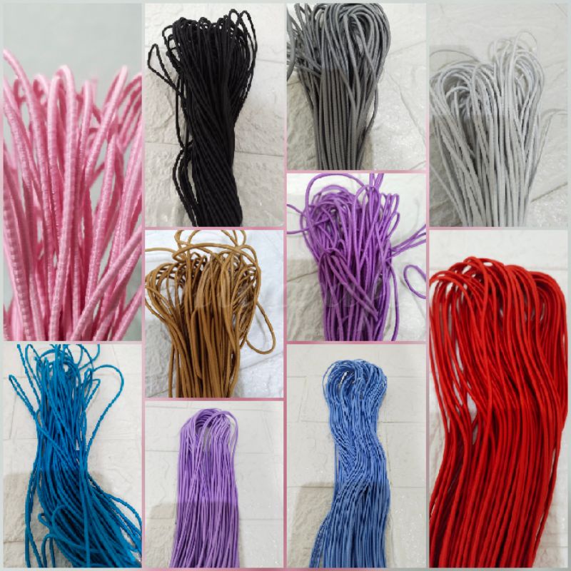 1meter Tali karet/tali elastis 2mm