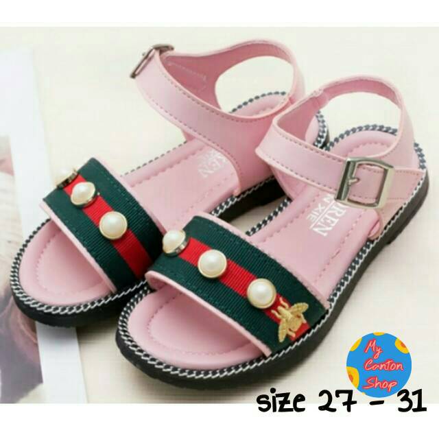 sandal anak perempuan gucci bee IMPORT sepatu sandal anak sendal anak cewek branded gucci