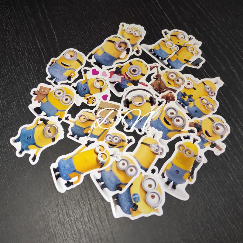 

Stiker kertas karakter minion 19 pcs stiker acsesoris