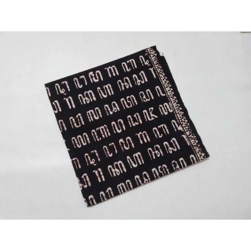 Kain batik cap sogan jogja motif aksara jawa