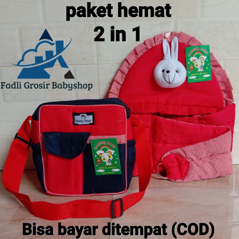 Tas Bayi marsya Dan Gendongan Bayi Samping Boneka (2 in 1) terbaru