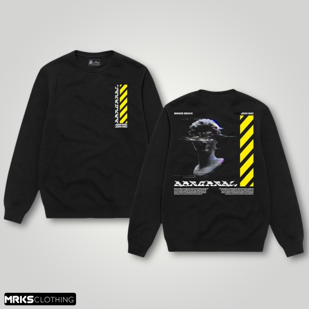 Crewneck Black Motif Abnormal Premium Quality