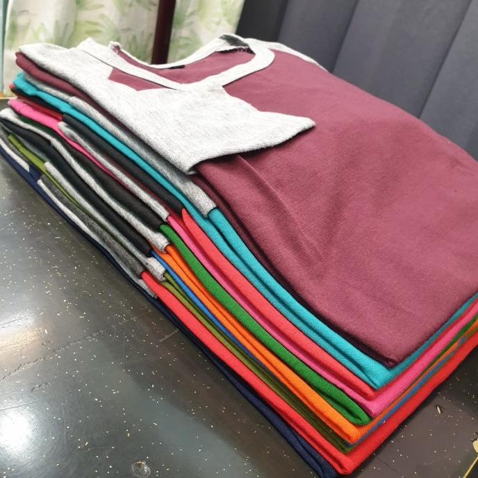 Kaos Raglan Polos Lengan Panjang Warna Pekat s2c2 Ayo Beli
